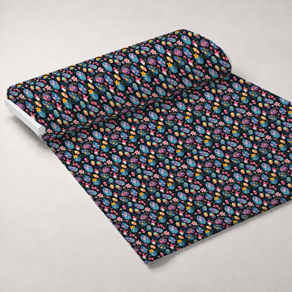 Pysanky Garden Pattern 12 Minky Fabric — plush minky unrolled bolt preview (mv-minky-v1:bolt)