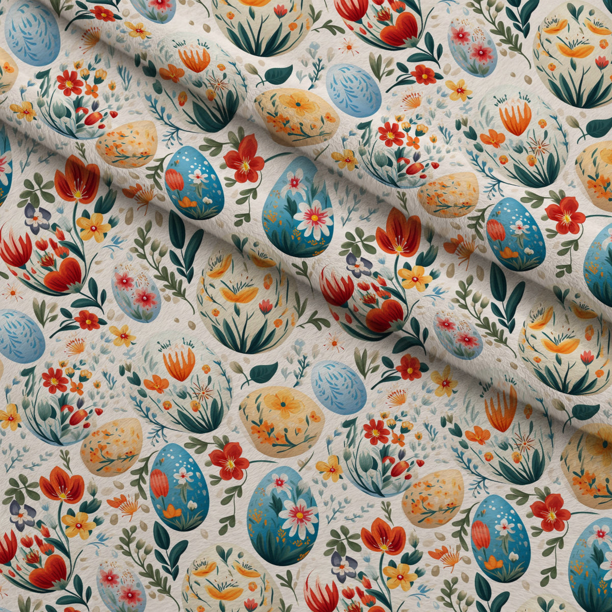 Pysanky Garden Pattern 13 Minky Fabric — plush minky folded close-up preview (mv-minky-v1:lying)