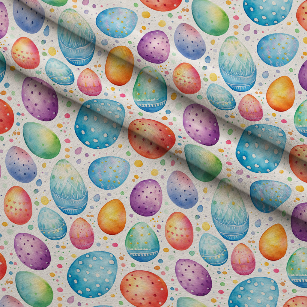 Pysanky Garden Pattern 15 Minky Fabric — plush minky folded close-up preview (mv-minky-v1:lying)