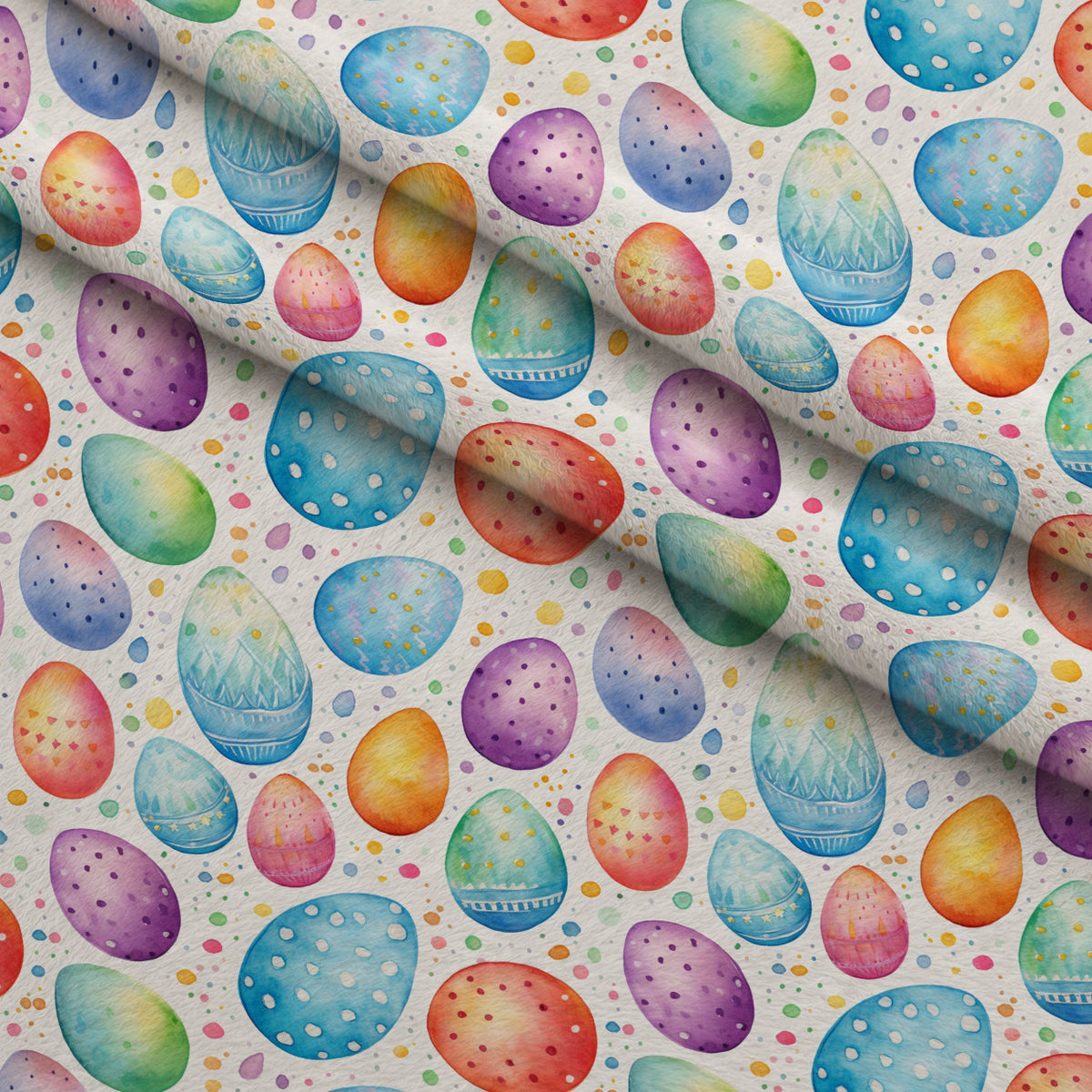 Pysanky Garden Pattern 15 Minky Fabric — plush minky folded close-up preview (mv-minky-v1:lying)