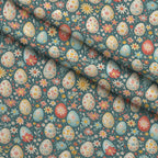 Pysanky Garden Pattern 16 Minky Fabric — plush minky folded close-up preview (mv-minky-v1:lying)