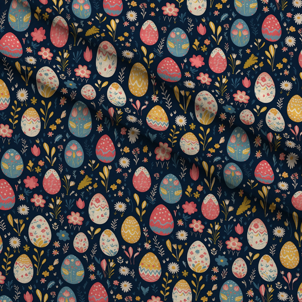 Pysanky Garden Pattern 17 Minky Fabric — plush minky folded close-up preview (mv-minky-v1:lying)
