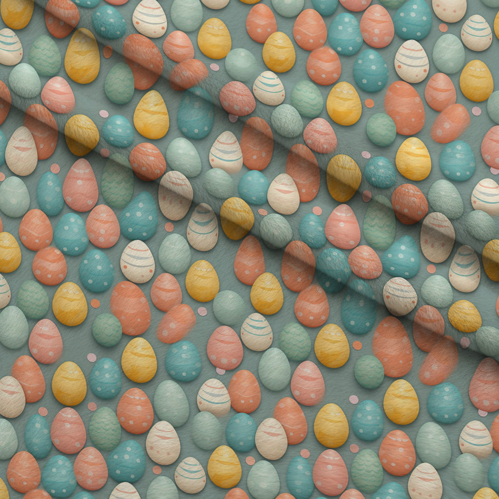 Pysanky Garden Pattern 18 Minky Fabric — plush minky folded close-up preview (mv-minky-v1:lying)