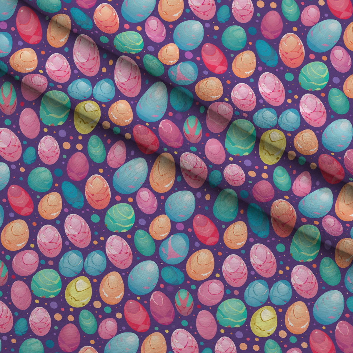 Pysanky Garden Pattern 2 Minky Fabric — plush minky folded close-up preview (mv-minky-v1:lying)
