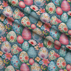 Pysanky Garden Pattern 21 Minky Fabric — plush minky folded close-up preview (mv-minky-v1:lying)