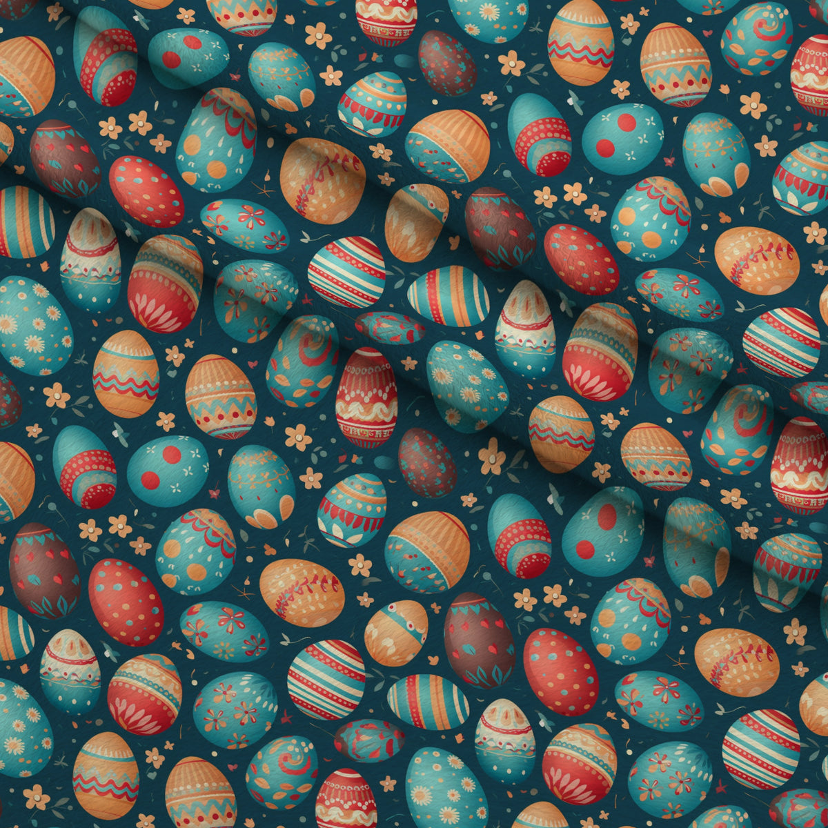 Pysanky Garden Pattern 24 Minky Fabric — plush minky folded close-up preview (mv-minky-v1:lying)