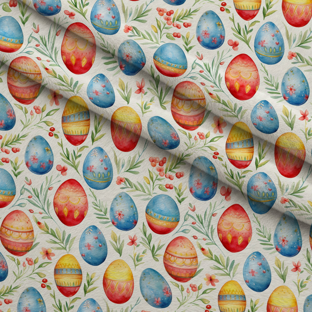 Pysanky Garden Pattern 25 Minky Fabric — plush minky folded close-up preview (mv-minky-v1:lying)