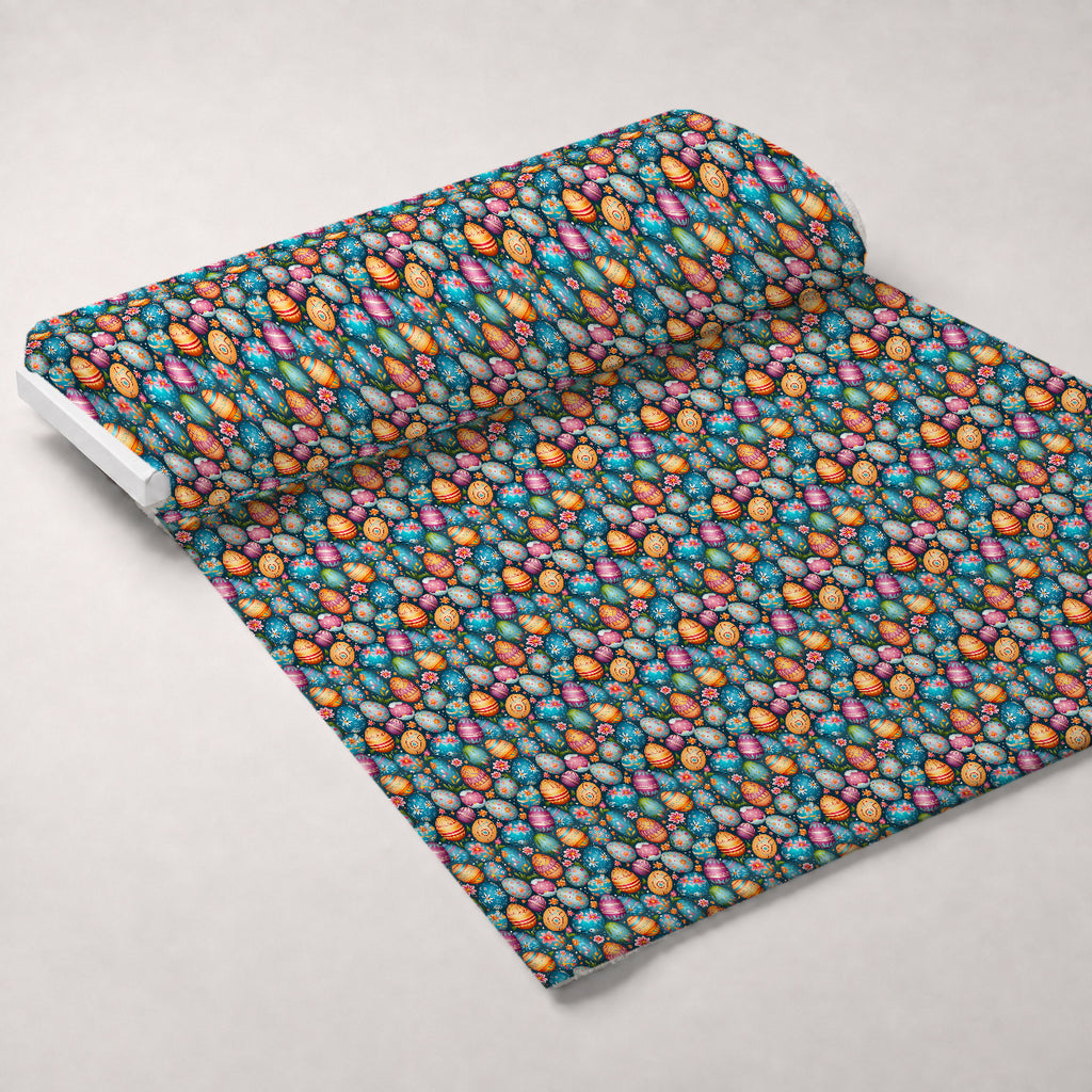 Pysanky Garden Pattern 3 Minky Fabric — plush minky unrolled bolt preview (mv-minky-v1:bolt)