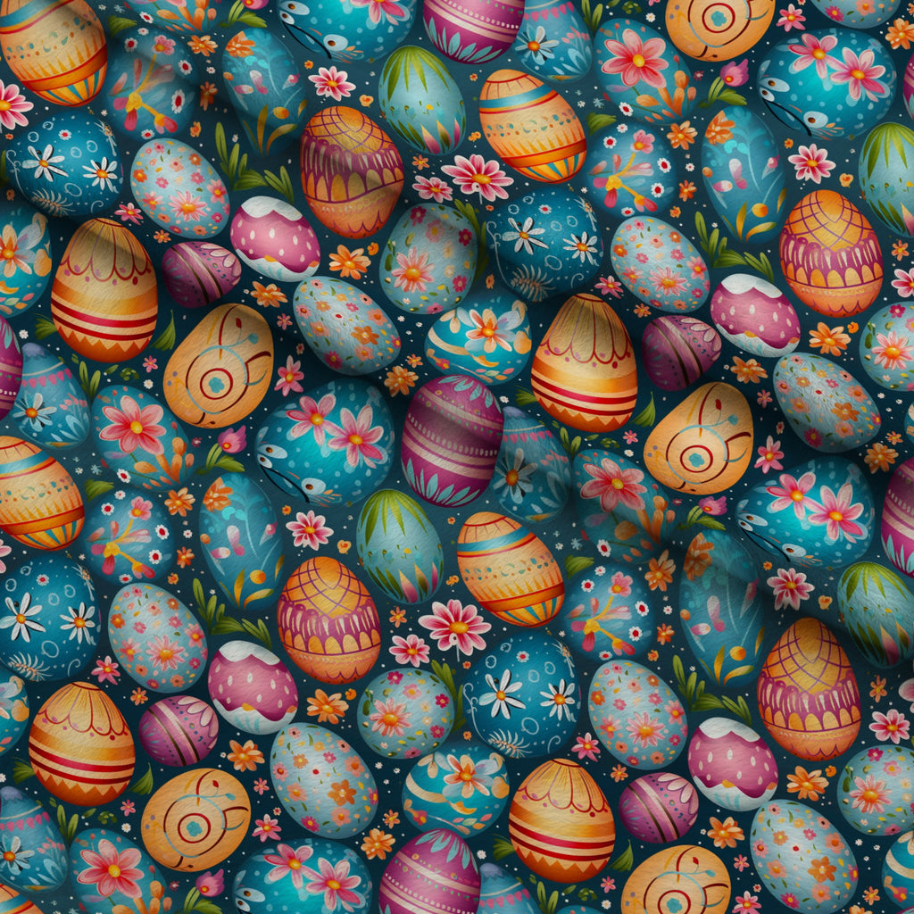 Pysanky Garden Pattern 3 Minky Fabric — plush minky folded close-up preview (mv-minky-v1:lying)