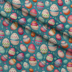 Pysanky Garden Pattern 5 Minky Fabric — plush minky folded close-up preview (mv-minky-v1:lying)