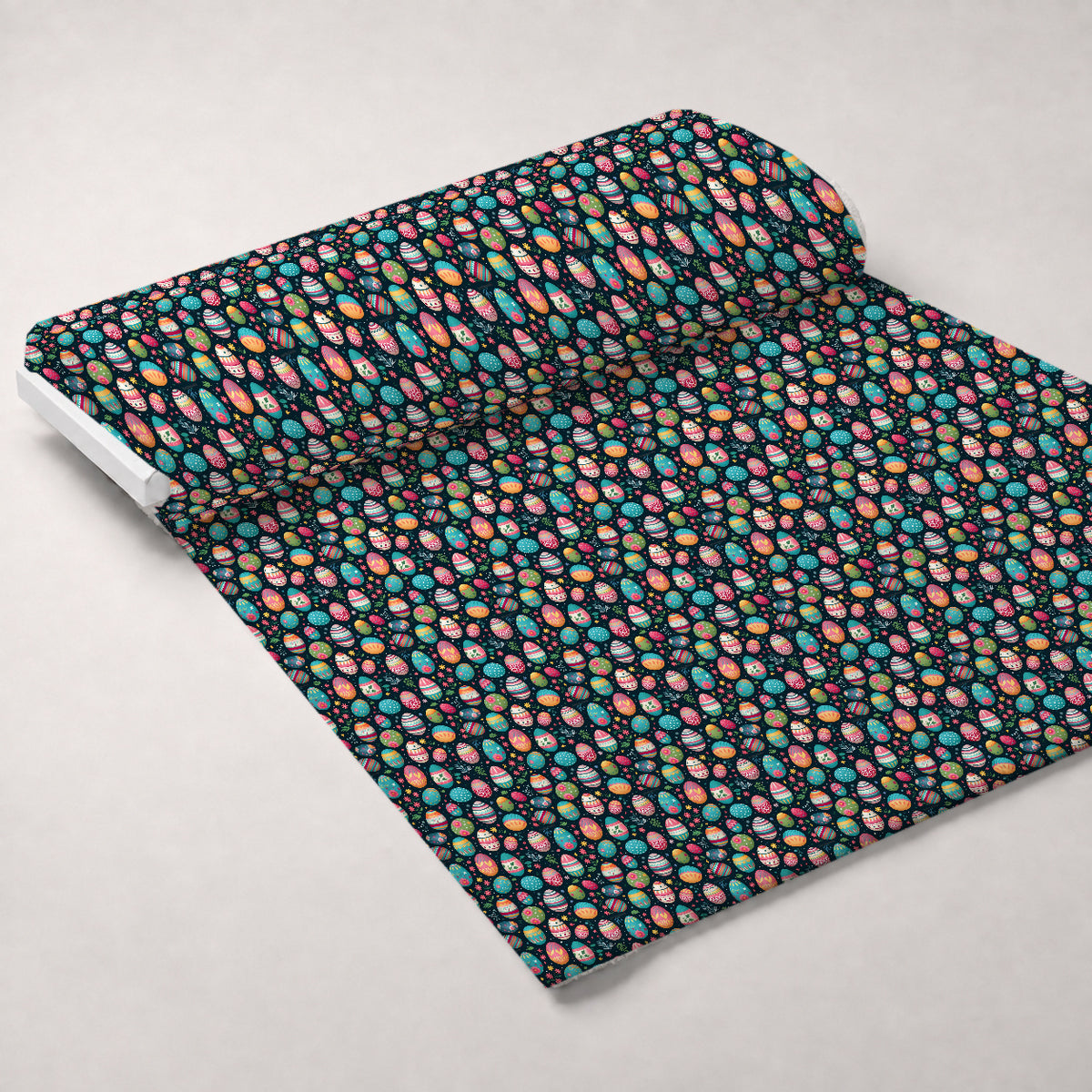 Pysanky Garden Pattern 6 Minky Fabric — plush minky unrolled bolt preview (mv-minky-v1:bolt)