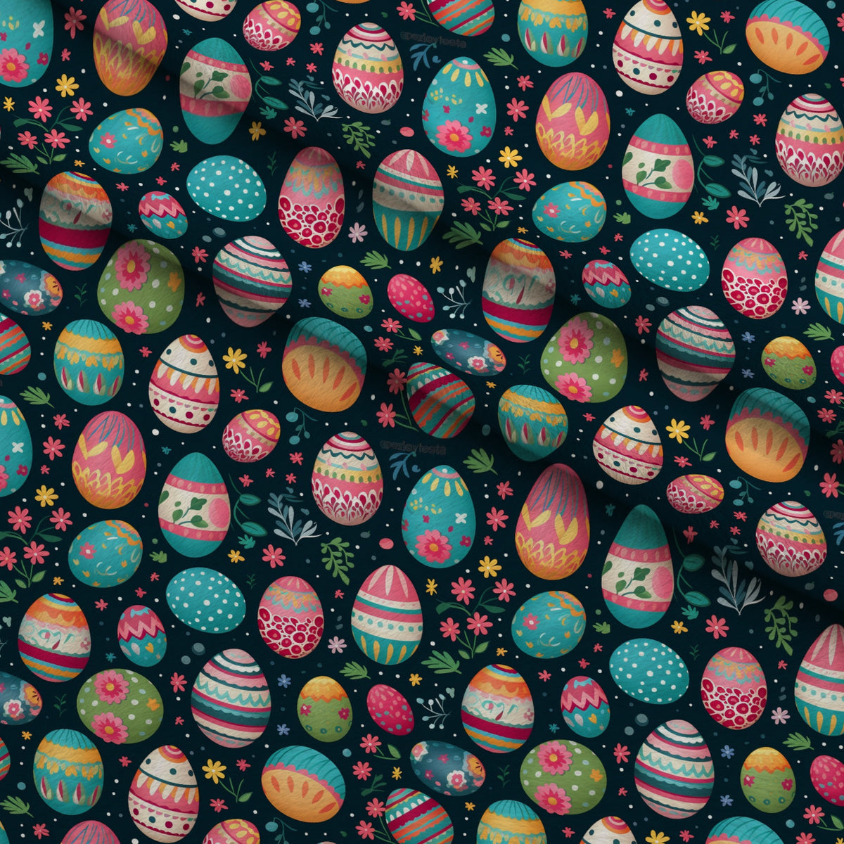 Pysanky Garden Pattern 6 Minky Fabric — plush minky folded close-up preview (mv-minky-v1:lying)
