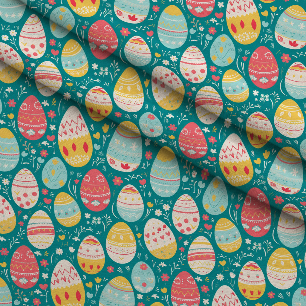 Pysanky Garden Pattern 8 Minky Fabric — plush minky folded close-up preview (mv-minky-v1:lying)