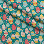 Pysanky Garden Pattern 8 Minky Fabric — plush minky folded close-up preview (mv-minky-v1:lying)
