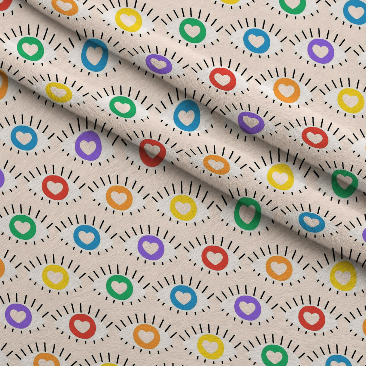 Rainbow Daydream Pattern 4 Minky Fabric — plush minky folded close-up preview (mv-minky-v1:lying)