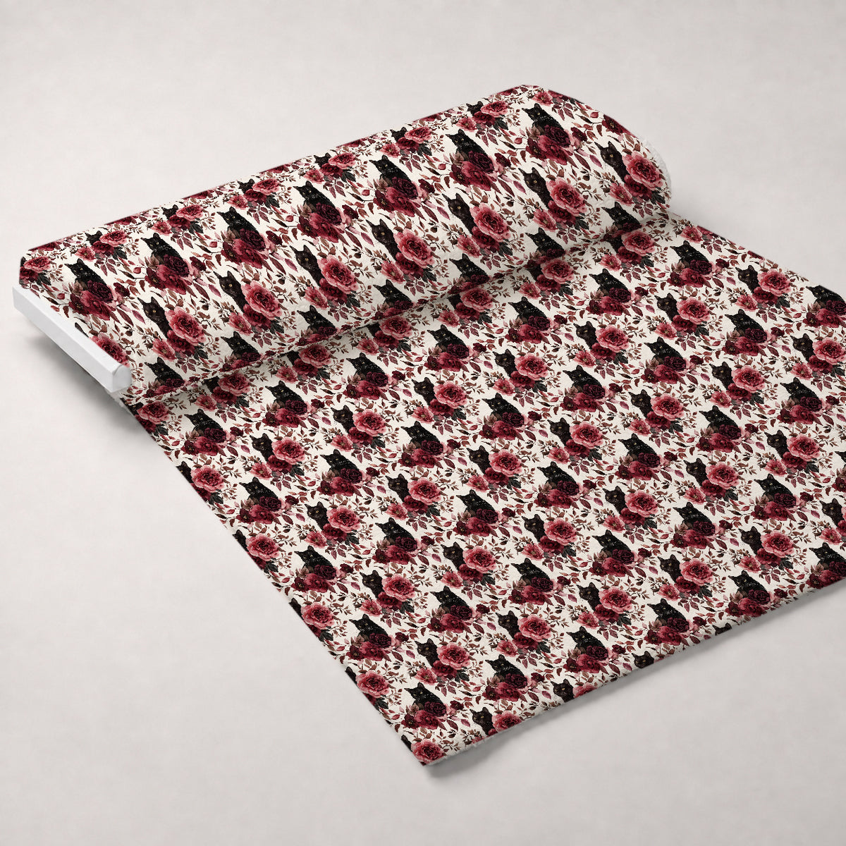Raven Rose Reverie Pattern 10 Minky Fabric — plush minky unrolled bolt preview (mv-minky-v1:bolt)
