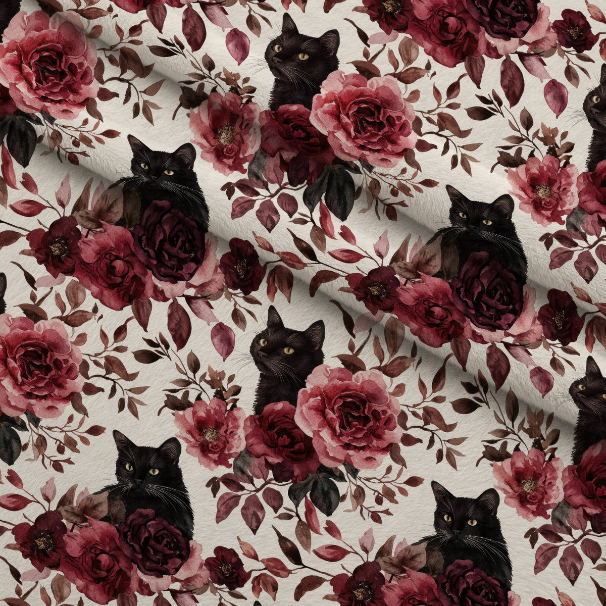 Raven Rose Reverie Pattern 10 Minky Fabric — plush minky folded close-up preview (mv-minky-v1:lying)