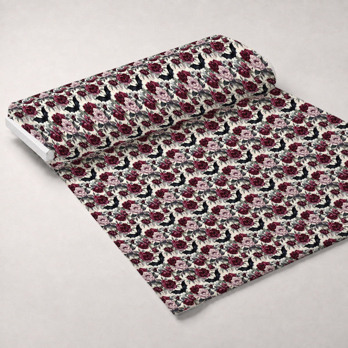 Raven Rose Reverie Pattern 17 Minky Fabric — plush minky unrolled bolt preview (mv-minky-v1:bolt)