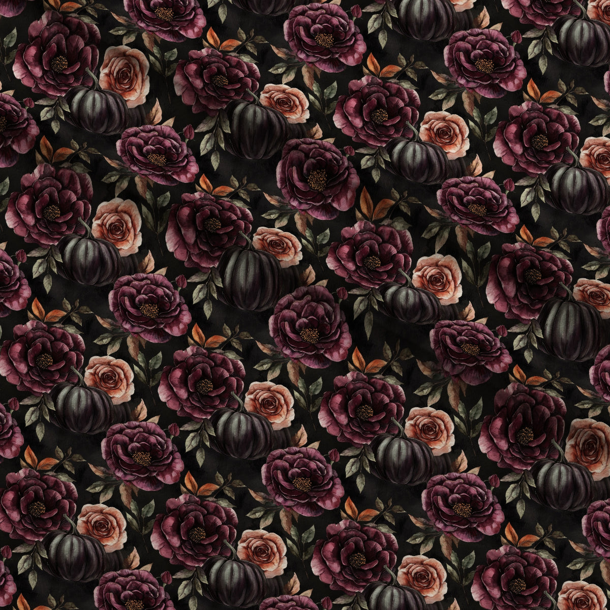 Raven Rose Reverie Pattern 2 Minky Fabric — plush minky folded close-up preview (mv-minky-v1:lying)