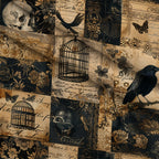 Raven's Curiosities Pattern 1 Minky Fabric — plush minky folded close-up preview (mv-minky-v1:lying)