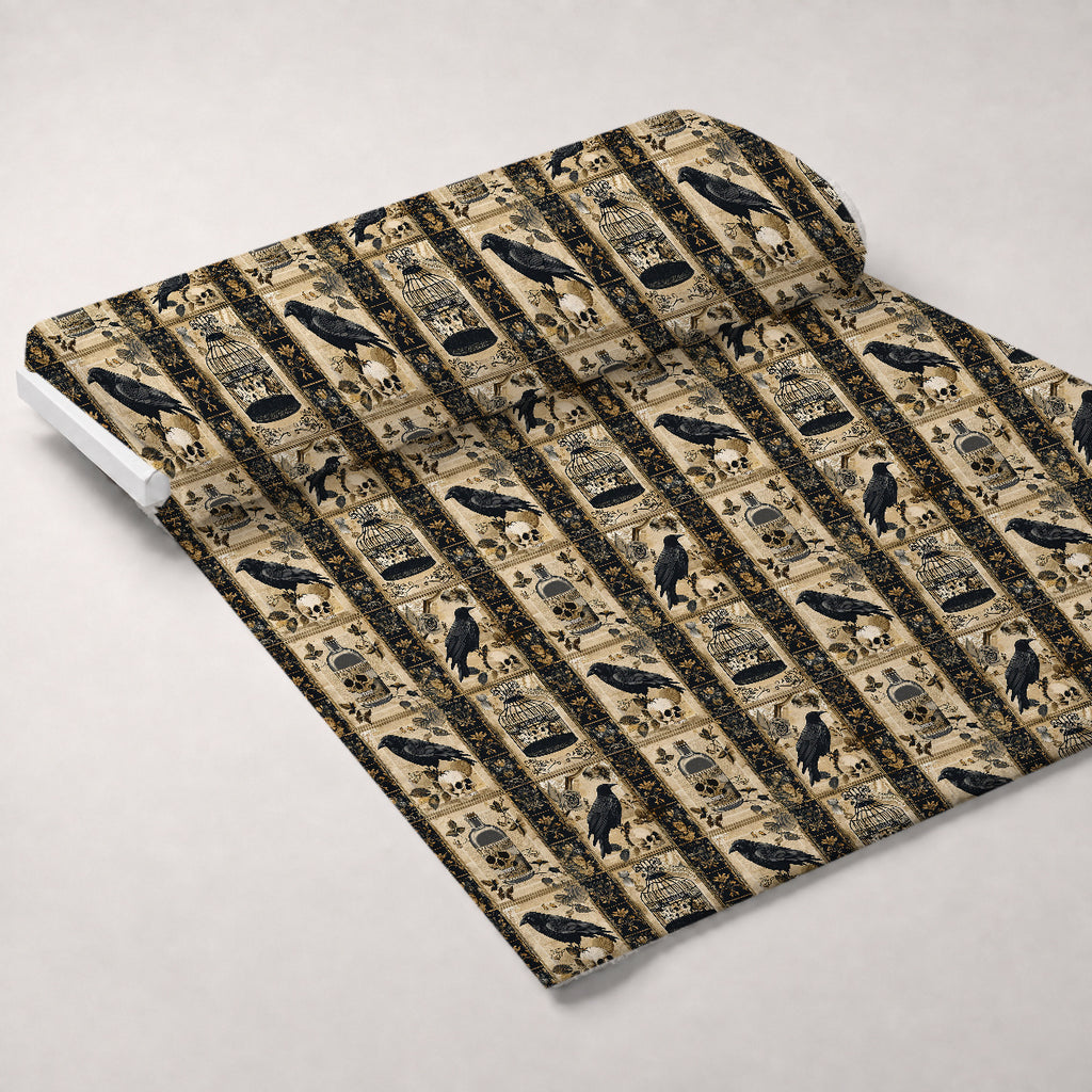Raven's Curiosities Pattern 4 Minky Fabric — plush minky unrolled bolt preview (mv-minky-v1:bolt)