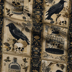 Raven's Curiosities Pattern 4 Minky Fabric — plush minky folded close-up preview (mv-minky-v1:lying)