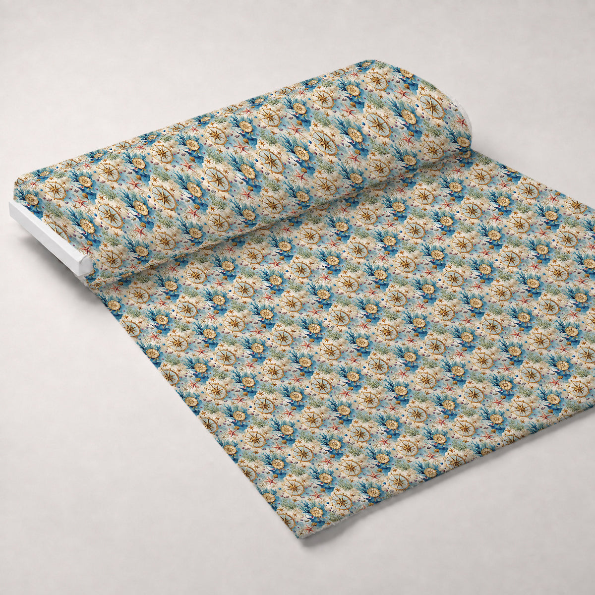 Reef Reverie Pattern 11 Minky Fabric — plush minky unrolled bolt preview (mv-minky-v1:bolt)