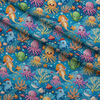 Reef Reverie Pattern 12 Minky Fabric — plush minky folded close-up preview (mv-minky-v1:lying)