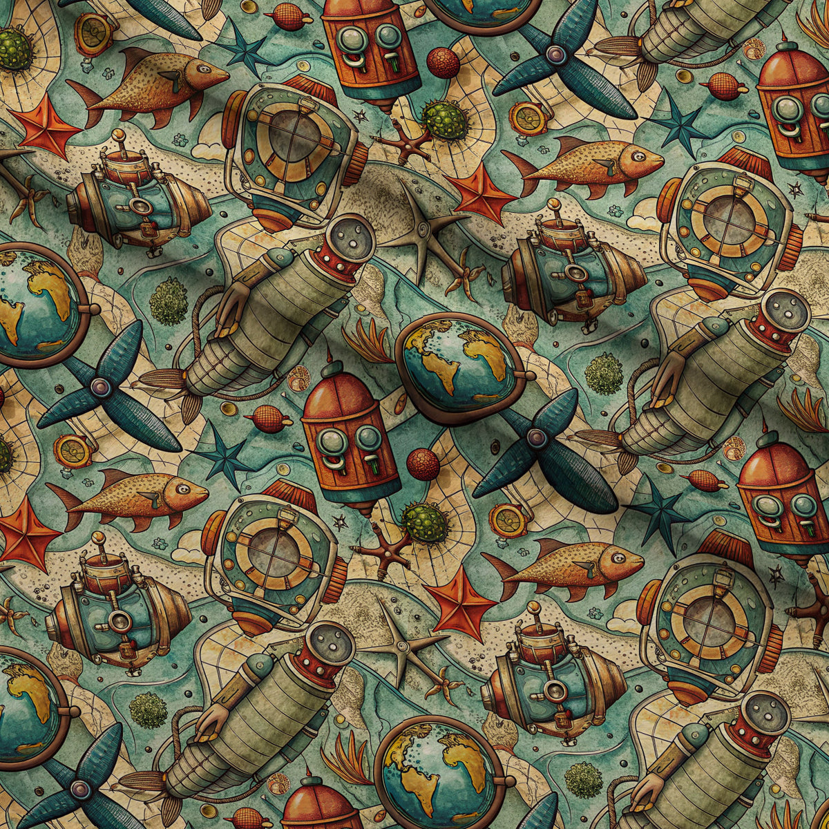 Reef Reverie Pattern 14 Minky Fabric — plush minky folded close-up preview (mv-minky-v1:lying)