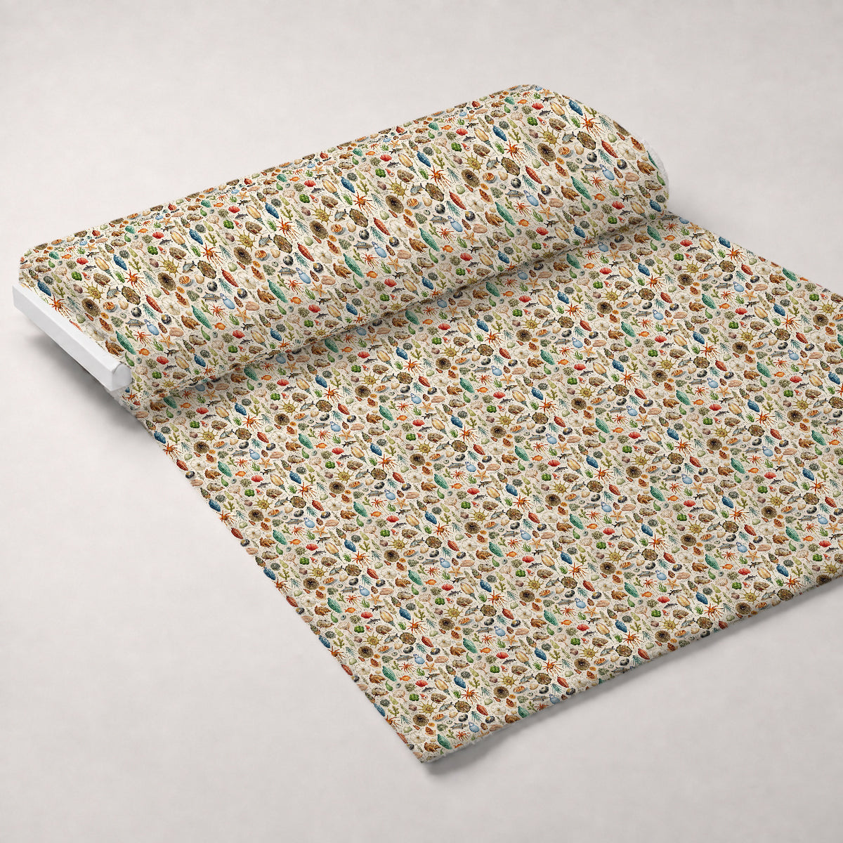 Reef Reverie Pattern 18 Minky Fabric — plush minky unrolled bolt preview (mv-minky-v1:bolt)
