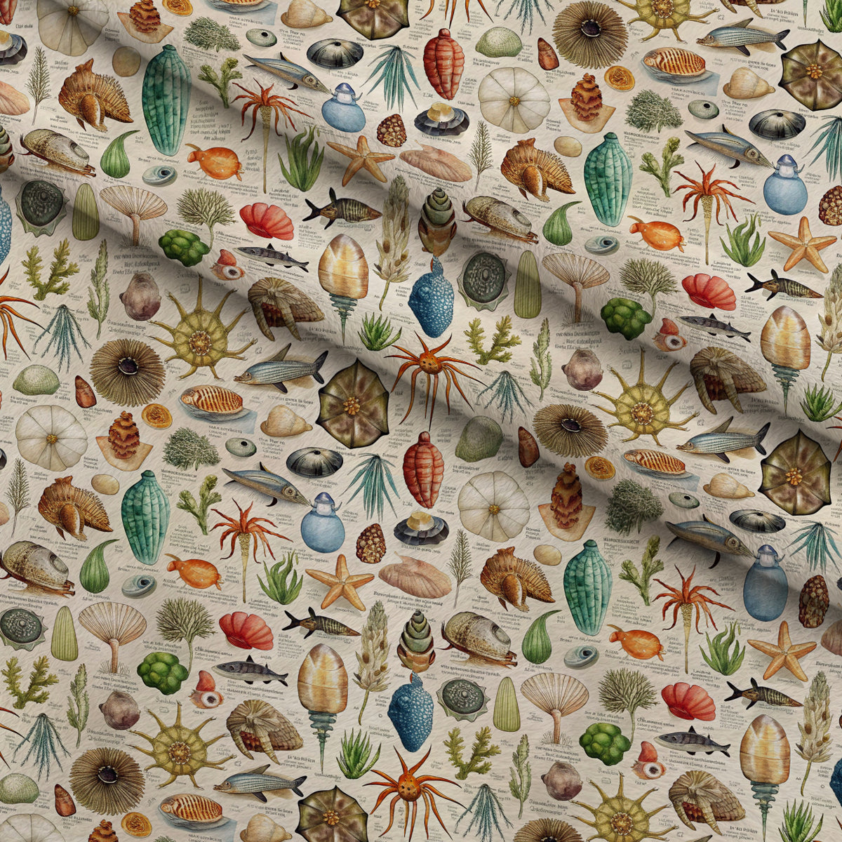 Reef Reverie Pattern 18 Minky Fabric — plush minky folded close-up preview (mv-minky-v1:lying)
