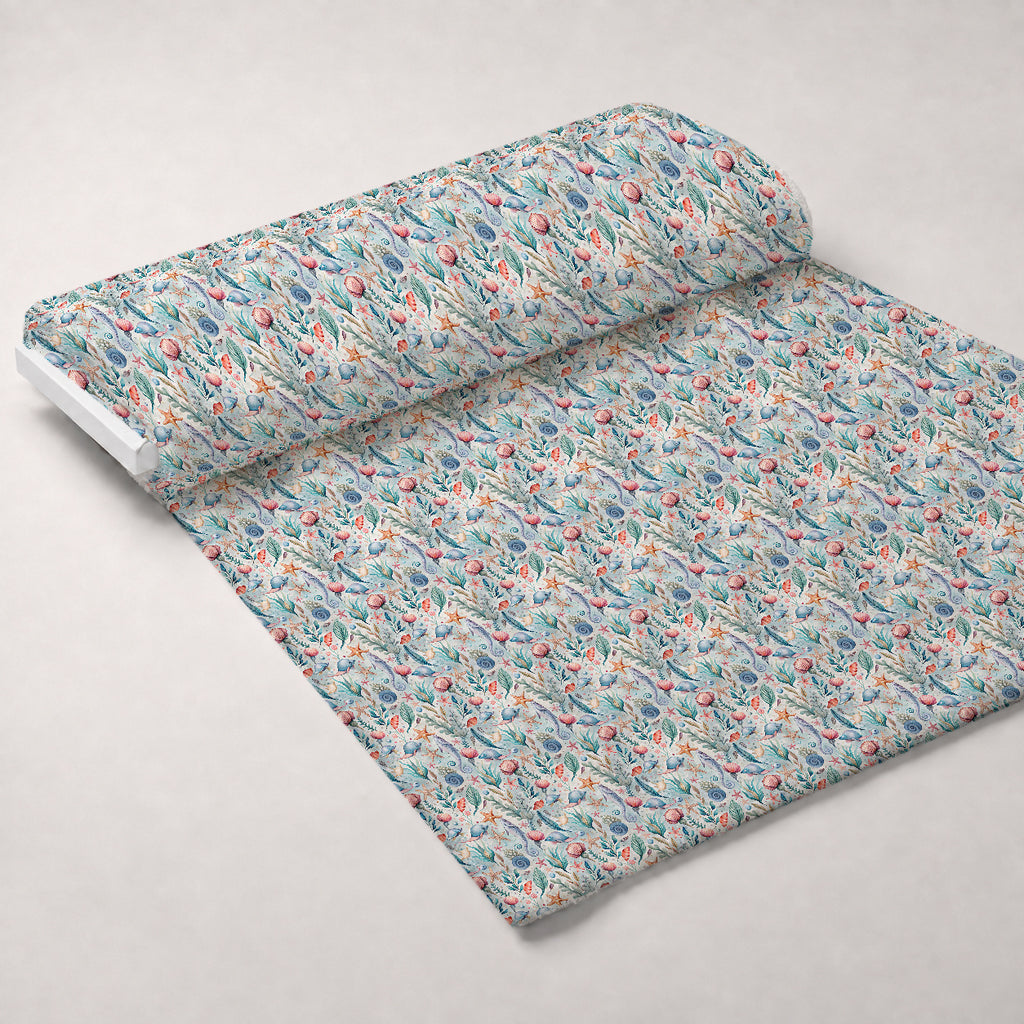 Reef Reverie Pattern 20 Minky Fabric — plush minky unrolled bolt preview (mv-minky-v1:bolt)