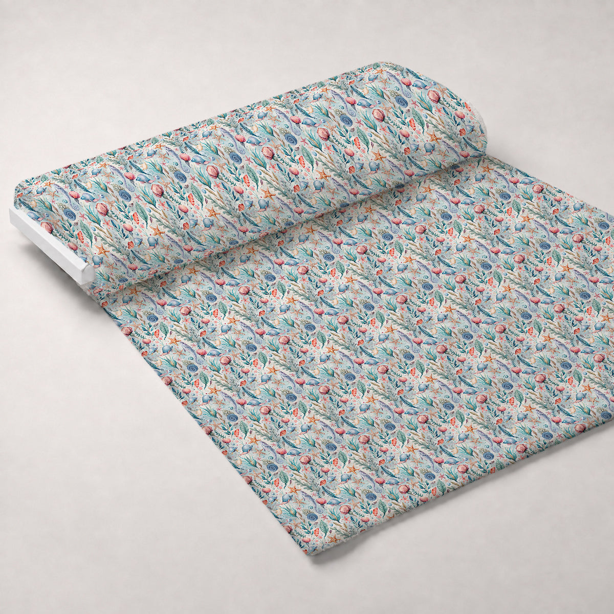 Reef Reverie Pattern 20 Minky Fabric — plush minky unrolled bolt preview (mv-minky-v1:bolt)