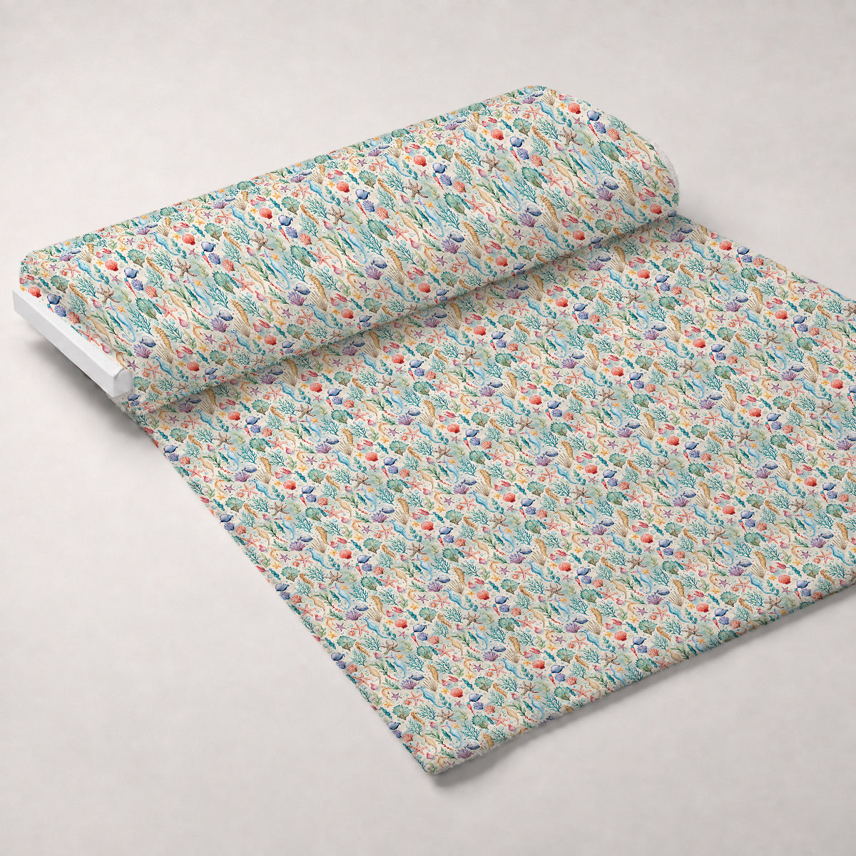 Reef Reverie Pattern 21 Minky Fabric — plush minky unrolled bolt preview (mv-minky-v1:bolt)