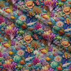 Reef Reverie Pattern 22 Minky Fabric — plush minky folded close-up preview (mv-minky-v1:lying)