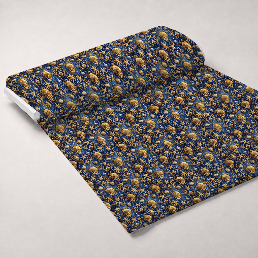 Reef Reverie Pattern 4 Minky Fabric — plush minky unrolled bolt preview (mv-minky-v1:bolt)