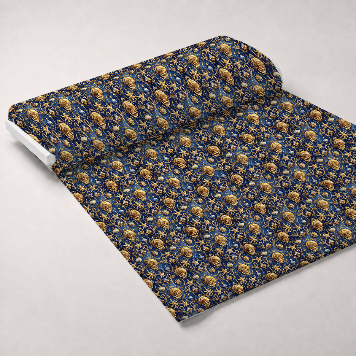 Reef Reverie Pattern 4 Minky Fabric — plush minky unrolled bolt preview (mv-minky-v1:bolt)