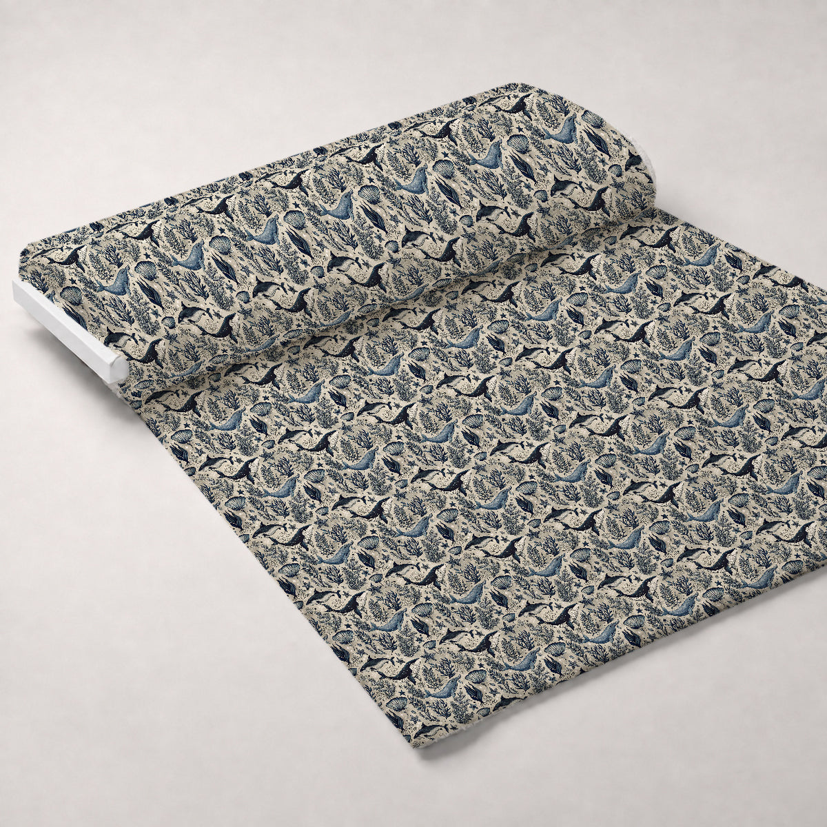 Reef Reverie Pattern 6 Minky Fabric — plush minky unrolled bolt preview (mv-minky-v1:bolt)