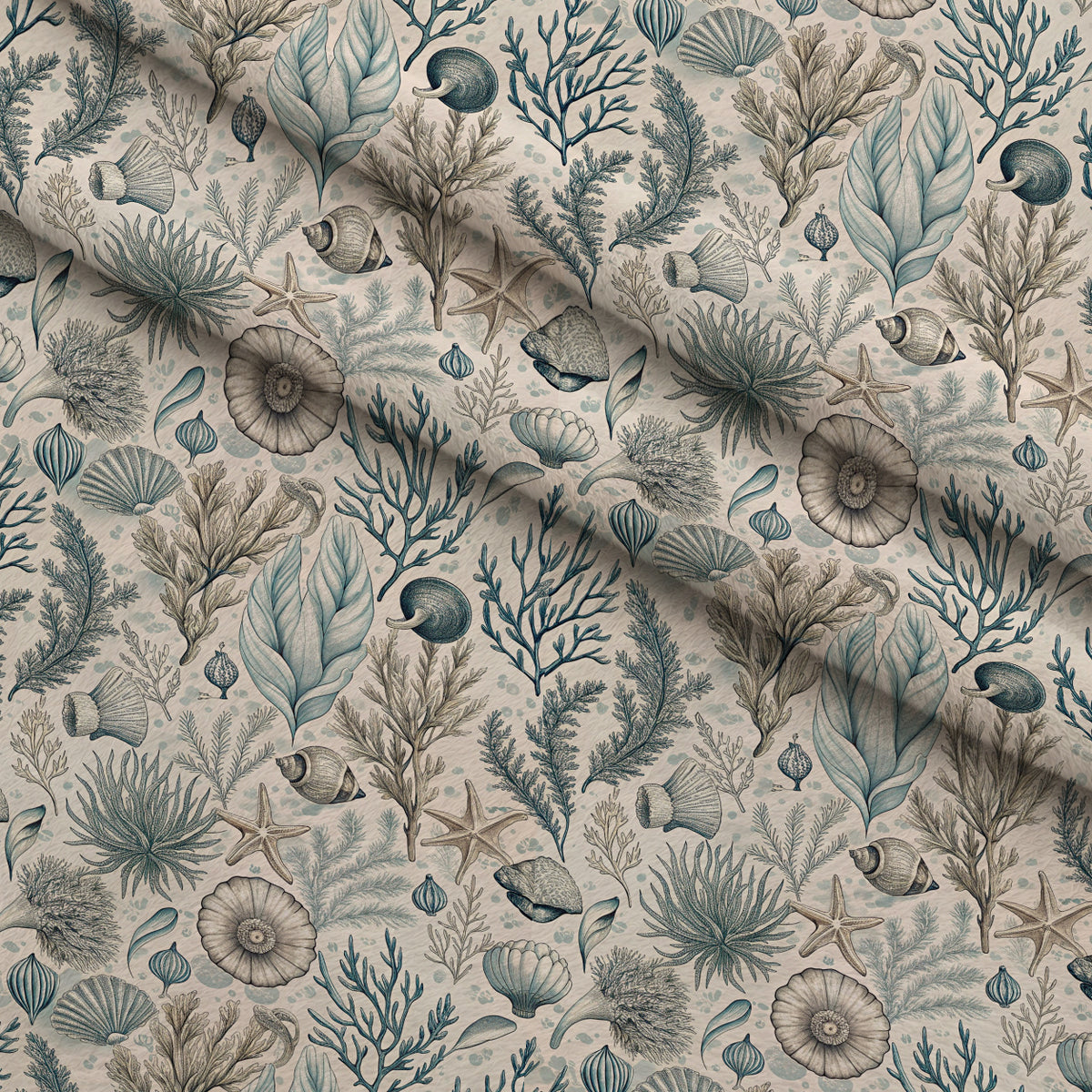 Reef Reverie Pattern 7 Minky Fabric — plush minky folded close-up preview (mv-minky-v1:lying)