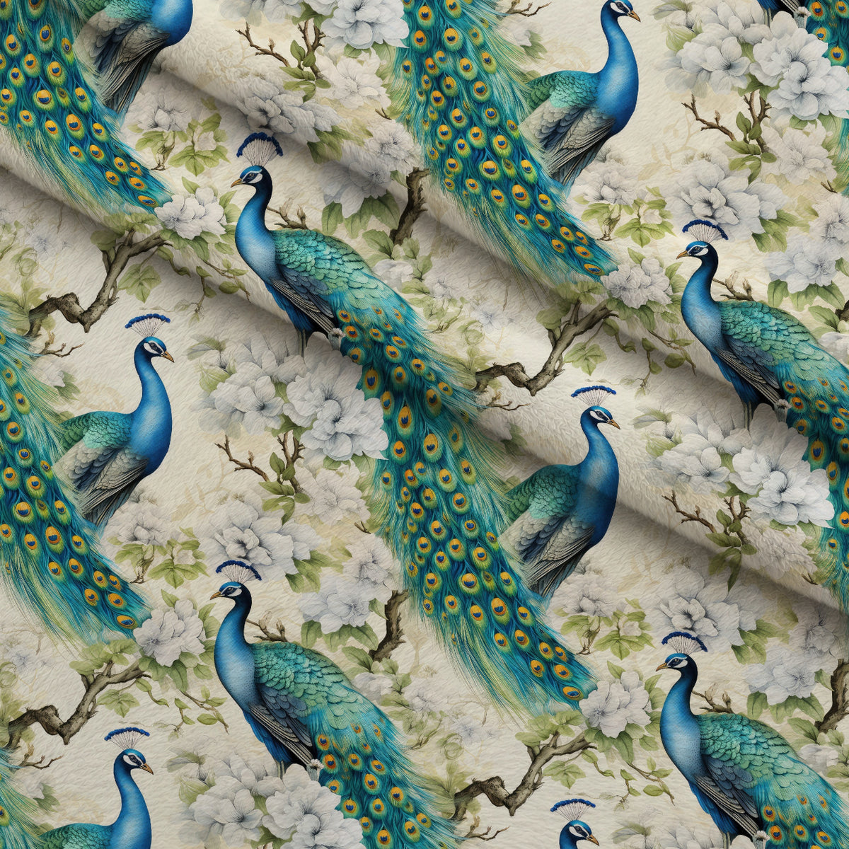 Regal Plumes Pattern 1 Minky Fabric — plush minky folded close-up preview (mv-minky-v1:lying)