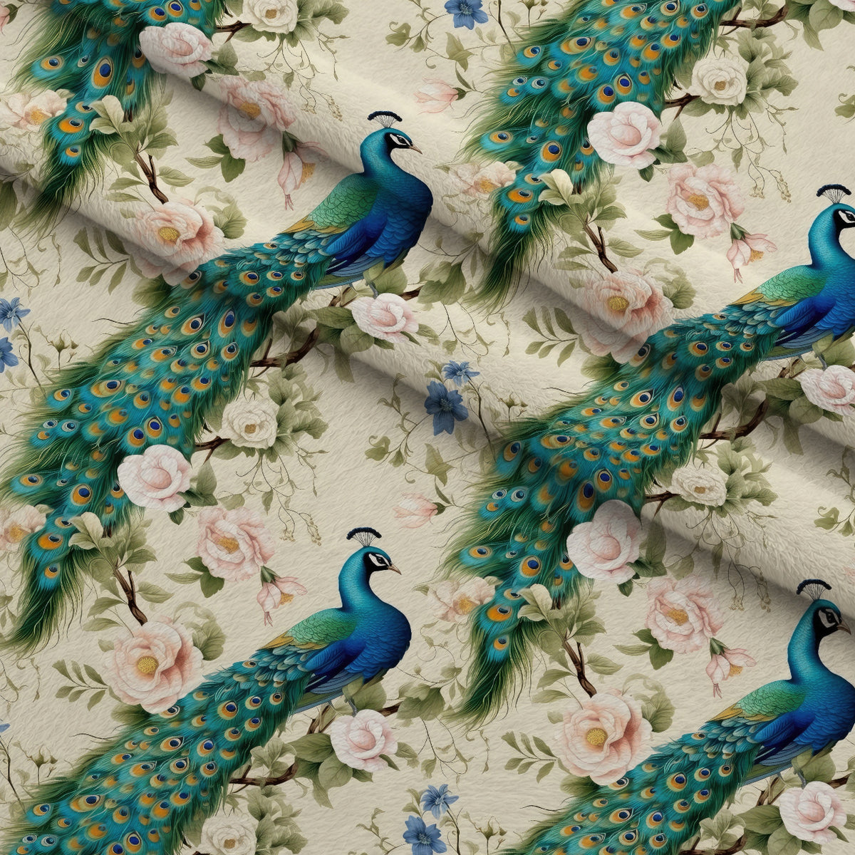 Regal Plumes Pattern 11 Minky Fabric — plush minky folded close-up preview (mv-minky-v1:lying)