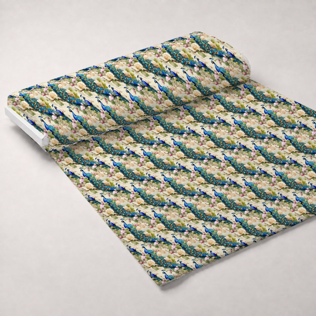 Regal Plumes Pattern 2 Minky Fabric — plush minky unrolled bolt preview (mv-minky-v1:bolt)