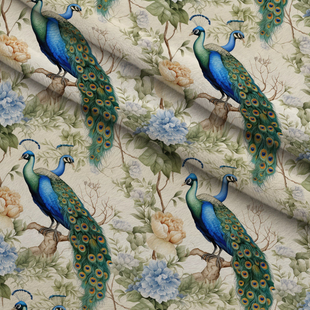 Regal Plumes Pattern 3 Minky Fabric — plush minky folded close-up preview (mv-minky-v1:lying)
