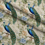 Regal Plumes Pattern 3 Minky Fabric — plush minky folded close-up preview (mv-minky-v1:lying)