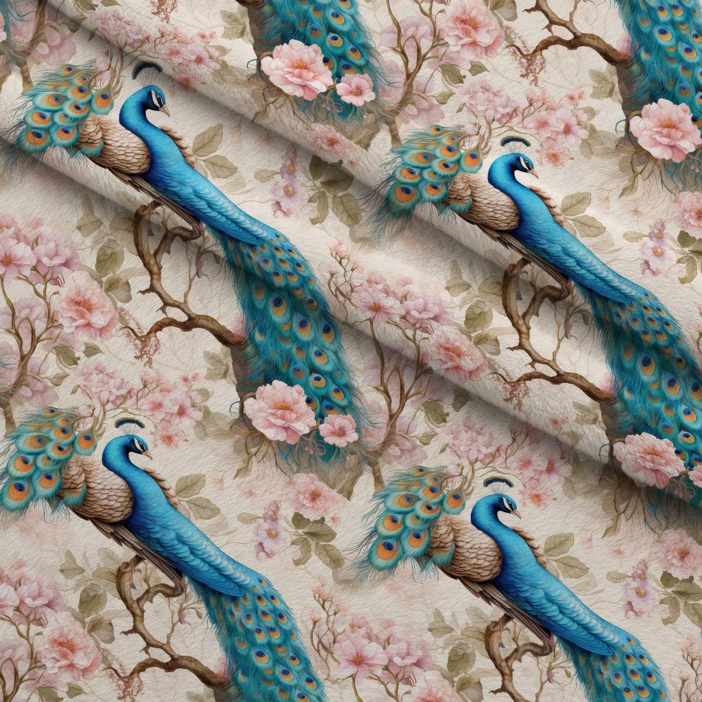 Regal Plumes Pattern 5 Minky Fabric — plush minky folded close-up preview (mv-minky-v1:lying)