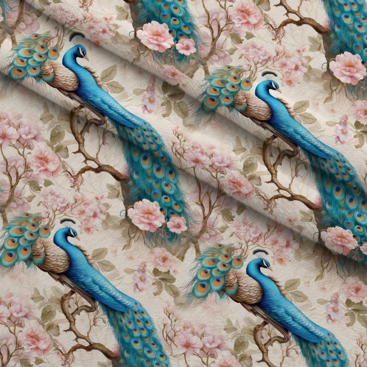 Regal Plumes Pattern 5 Minky Fabric — plush minky folded close-up preview (mv-minky-v1:lying)