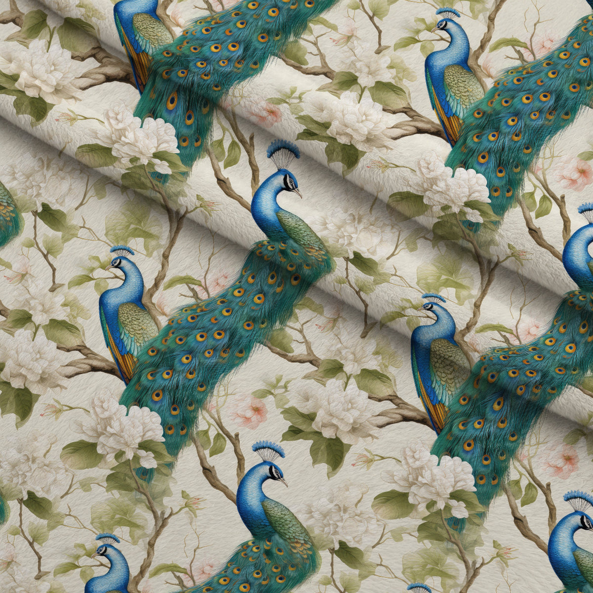 Regal Plumes Pattern 6 Minky Fabric — plush minky folded close-up preview (mv-minky-v1:lying)