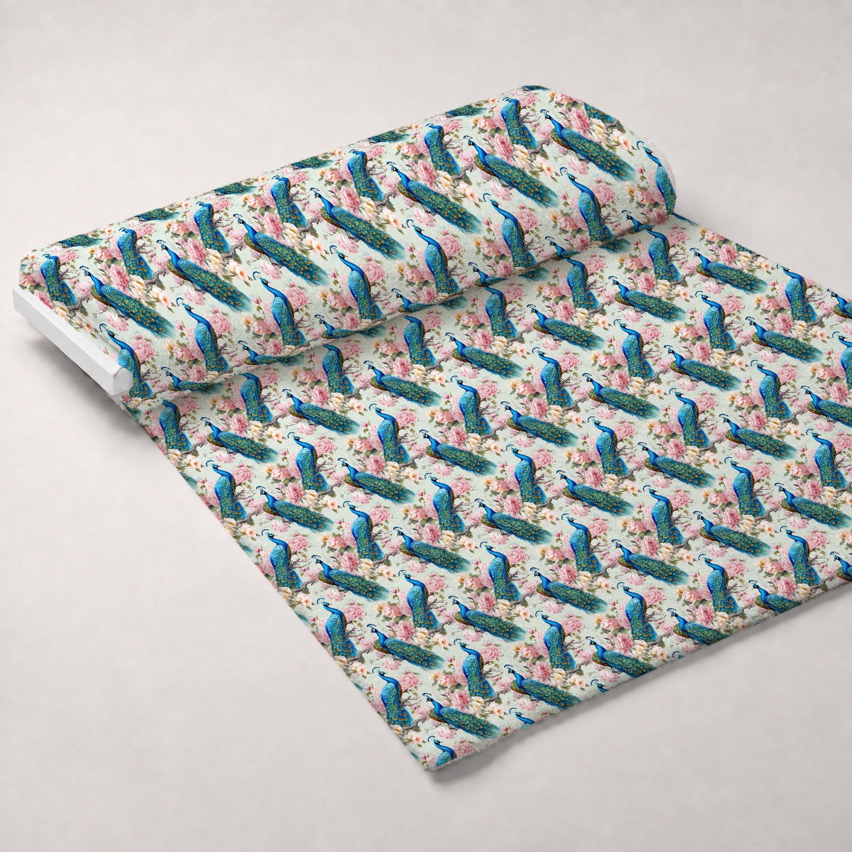 Regal Plumes Pattern 7 Minky Fabric — plush minky unrolled bolt preview (mv-minky-v1:bolt)