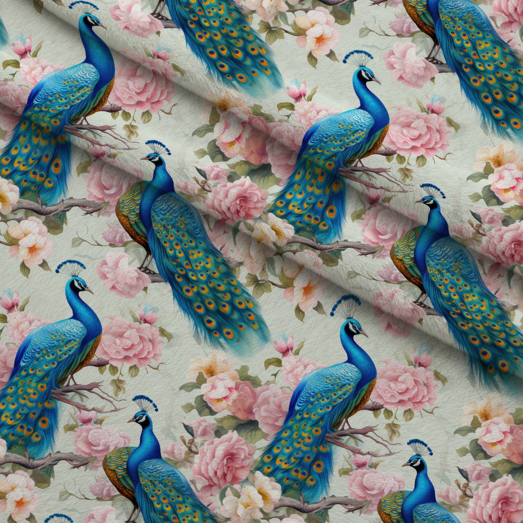 Regal Plumes Pattern 7 Minky Fabric — plush minky folded close-up preview (mv-minky-v1:lying)