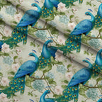 Regal Plumes Pattern 8 Minky Fabric — plush minky folded close-up preview (mv-minky-v1:lying)